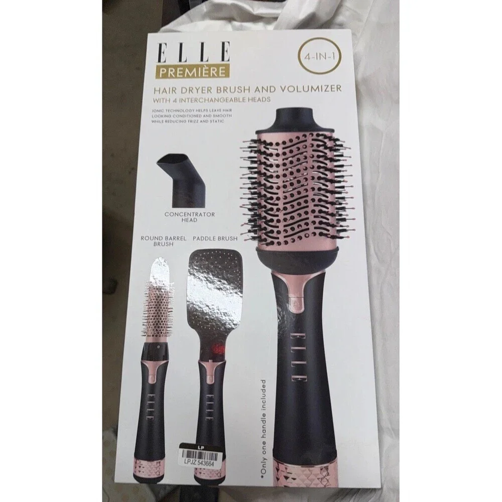 ELLE Premiere 4-in-1 Hair Dryer brush & Volumizer With 4 Heads